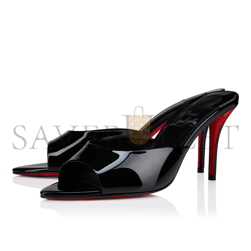 Chr1st1an louboutin miss z mule80 mm mules patent calf leather black women 1250997b439