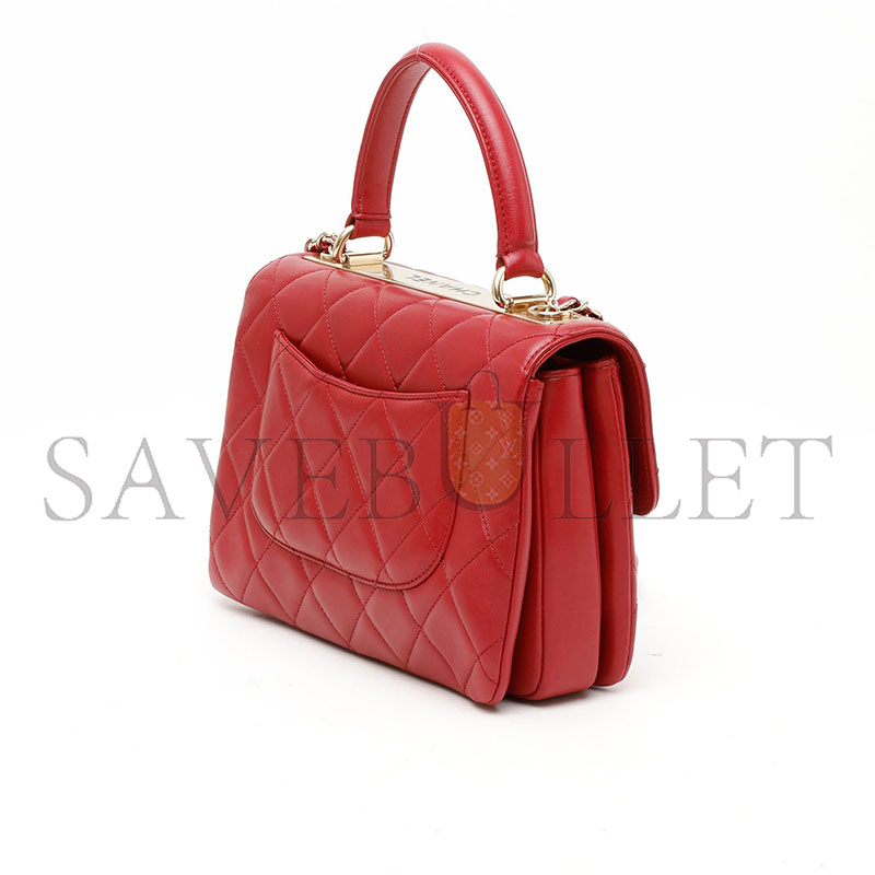 Ch**el trendy medium top handle bag as92236 (25*17*7cm)