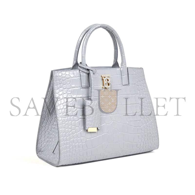 Bv*b*rry crocodile embossed calfskin mini frances tote 80582840 (27*20*11cm)