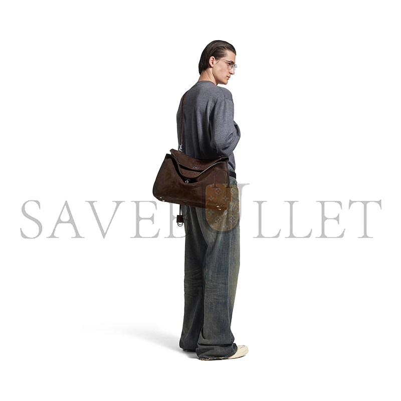 Ba1en*iaga rodeo handbag large in light espresso 7897442ab4g2308 (39.8*29.9*12.9cm)