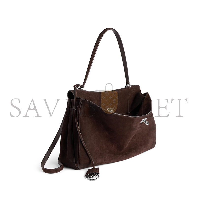 Ba1en*iaga rodeo handbag large in light espresso 7897442ab4g2308 (39.8*29.9*12.9cm)