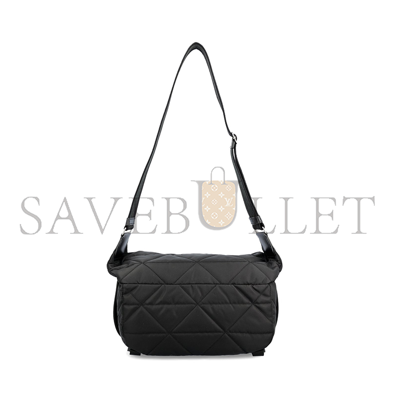 Pra*a triangle logo plaque puffer crossbody bag 2vh994 (27*15.5*14cm)