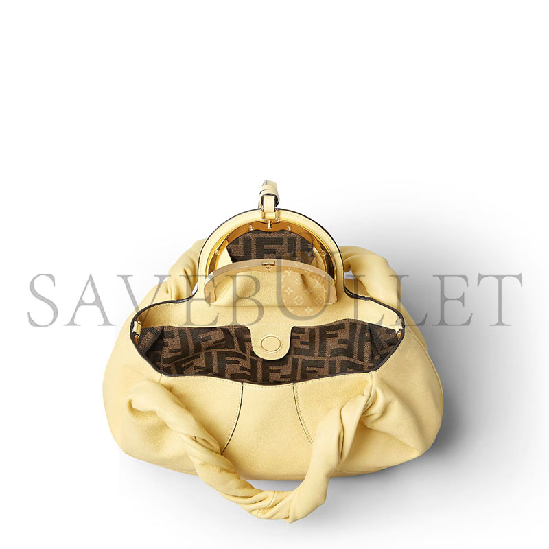 F**di spy small yellow leather bag 8br838ayctf1npv (32*18*12cm)