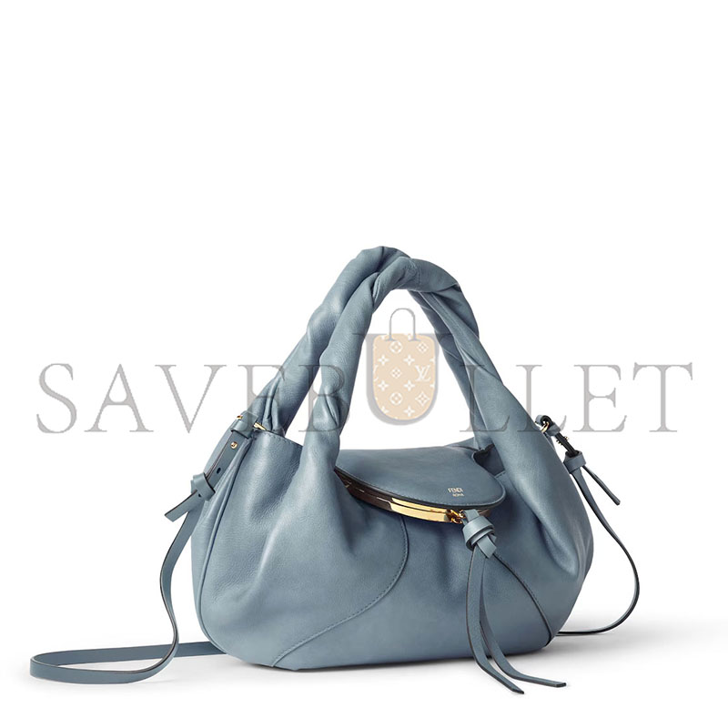 F**di spy small mercury blue leather bag 8br838ayctf1ujc (32*18*12cm)