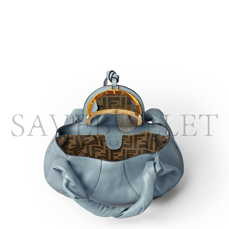 F**di spy small mercury blue leather bag 8br838ayctf1ujc (32*18*12cm)
