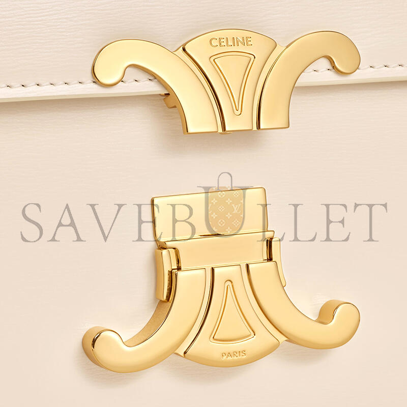 Ce1i*e teen triomphe bag in shiny calfskin 188423bf4.01cr (18.5*13.5*7cm)