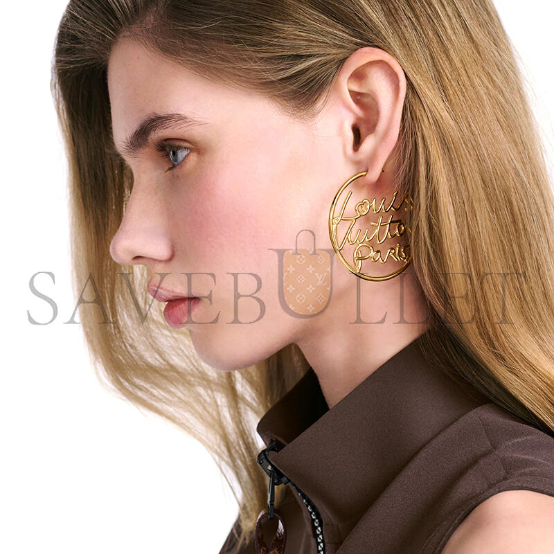 l0vis Vvtt0n lv script earrings m03239