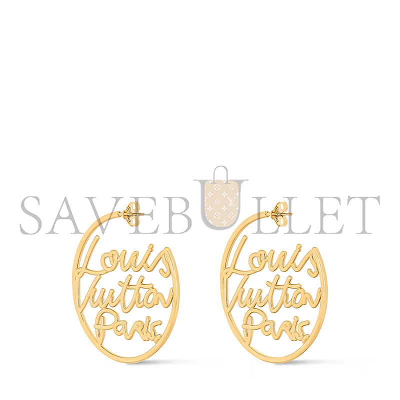 l0vis Vvtt0n lv script earrings m03239