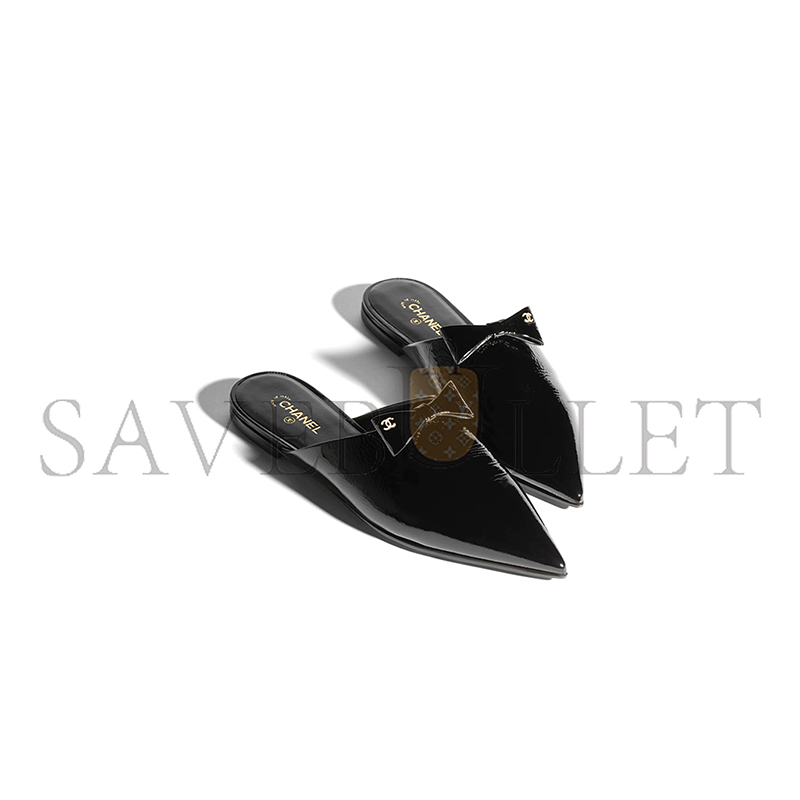 Ch**el mules patent calfskin black g46550