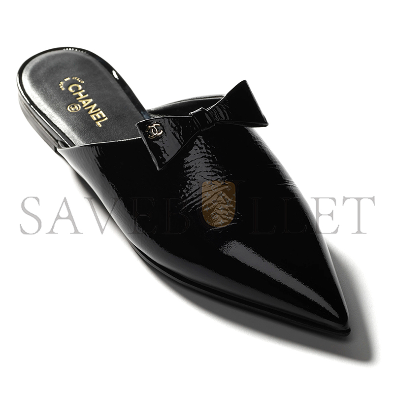 Ch**el mules patent calfskin black g46550