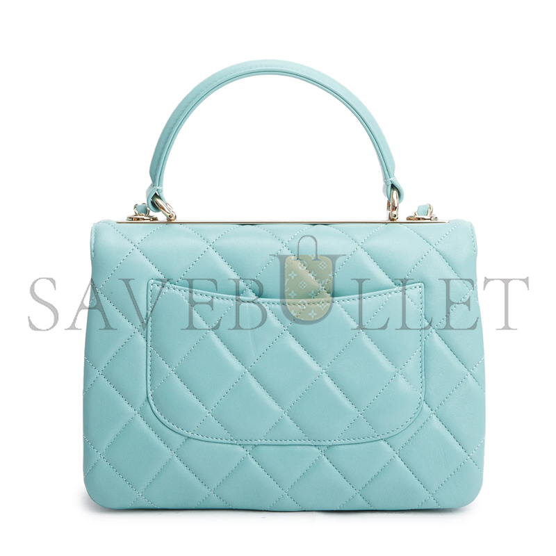 Ch**el lambskin quilted small trendy top handle bag a92236 (25*17*12cm)