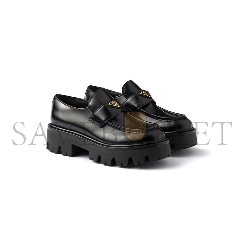 Pra*a brushed leather loafers 1d185o
