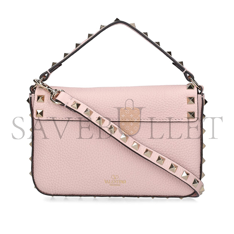 Va1e*ntin0 garavani small rockstud leather top handle bag ww2p0w07vsh-p45 (19*13.5*3cm)