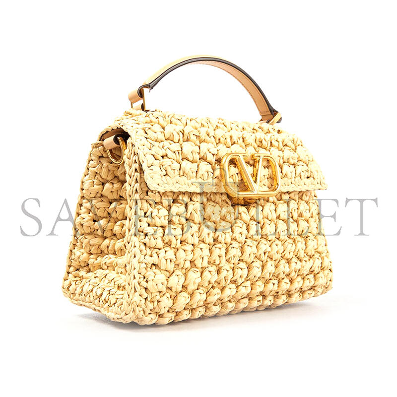 Va1e*ntin0 garavani vsling small raffia shoulder bag (22*17*9cm)