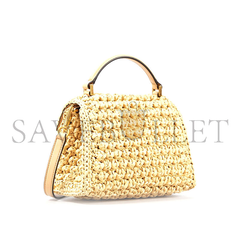 Va1e*ntin0 garavani vsling small raffia shoulder bag (22*17*9cm)