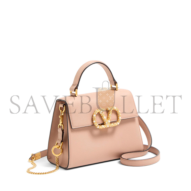 Va1e*ntin0 garavani vsling small handbag in grainy calfskin with jewel logo 7w2b0f53xpw_dyf (22*17*9cm)