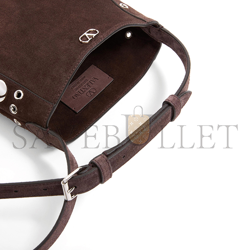 Va1e*ntin0 garavani nellcÔte small shoulder bag in suede with fringes 6w2b0r34jet_0to (20*20*3cm)