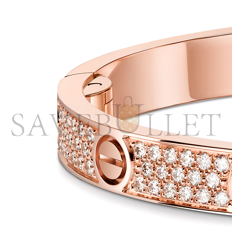 Ca*t1er love bracelet, medium model, paved n6736017