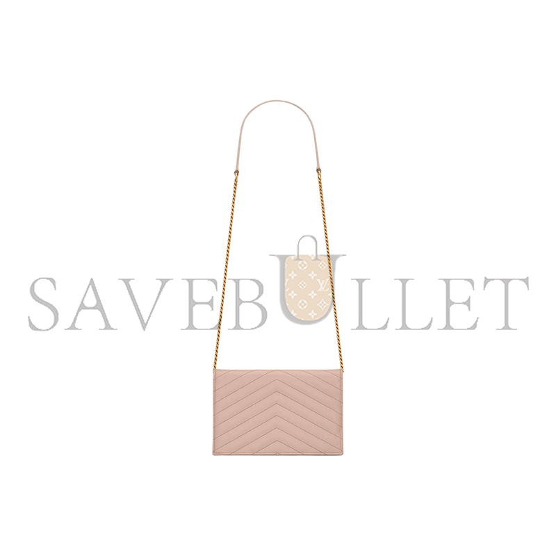 Y51 cassandre matelassÉ envelope chain wallet in grain de poudre embossed leather 742920bow016920 (19*12.5*3.5cm)