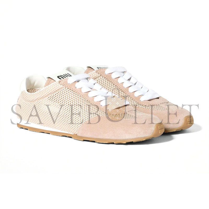 M1v M1v nude suede and mesh plume sneakers 5e388e