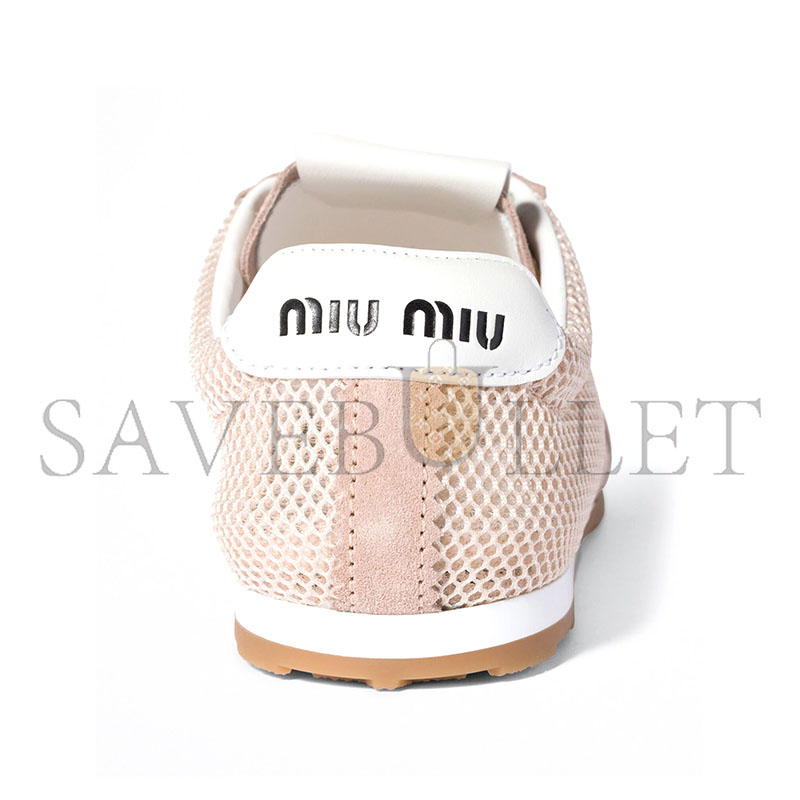 M1v M1v nude suede and mesh plume sneakers 5e388e