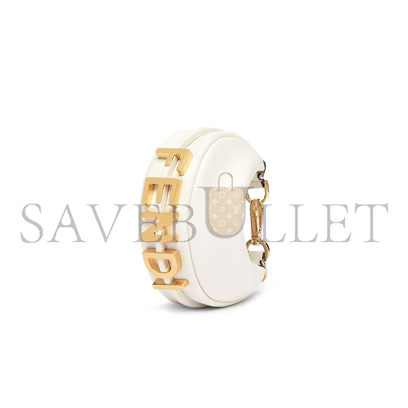 F**di nano F**digraphy white leather charm 7as089a5dyf1hel (16.5*14*5cm)