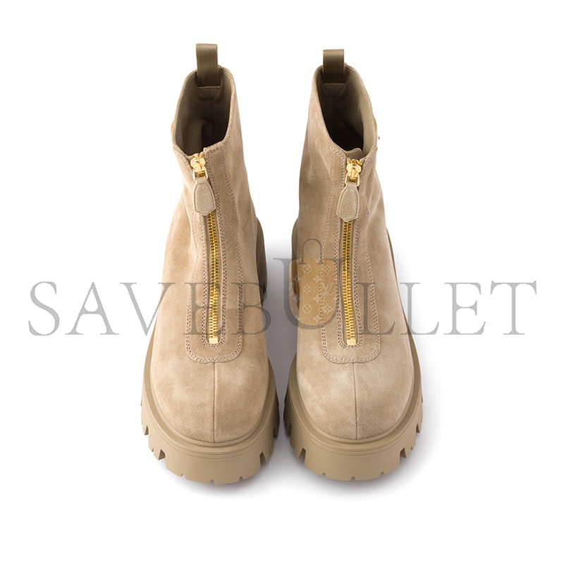 Pra*a suede booties with zip 1t328o