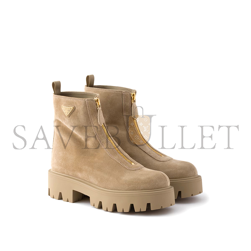 Pra*a suede booties with zip 1t328o