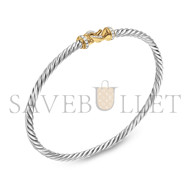 dau1d Yvrm*n buckle classic cable bracelet b16841ds8adi
