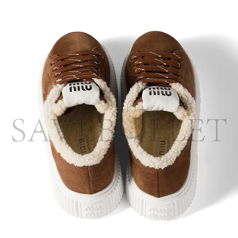 M1v M1v suede and shearling sneakers 5e389e