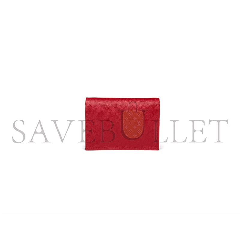 Pra*a small saffiano leather wallet 1mv021 (11.2*8.5cm)