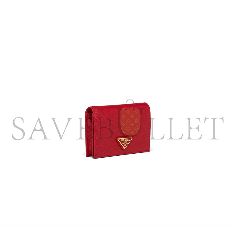 Pra*a small saffiano leather wallet 1mv021 (11.2*8.5cm)