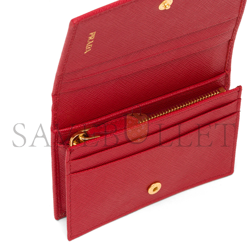 Pra*a small saffiano leather wallet 1mv021 (11.2*8.5cm)