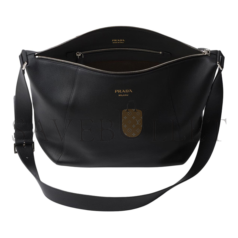 Pra*a logo-stamp leather shoulder bag 2vh177 (30*27.5*14cm)