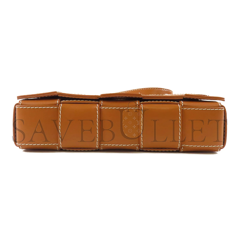 b0tt*ga Ven*ta lambskin leather cassette shoulder bag with silver buckle (23*14*5cm)