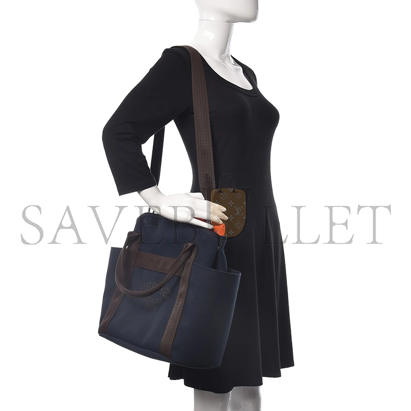 H**me5 toile sac de pansage groom bleu navy feu (38*32*17cm)
