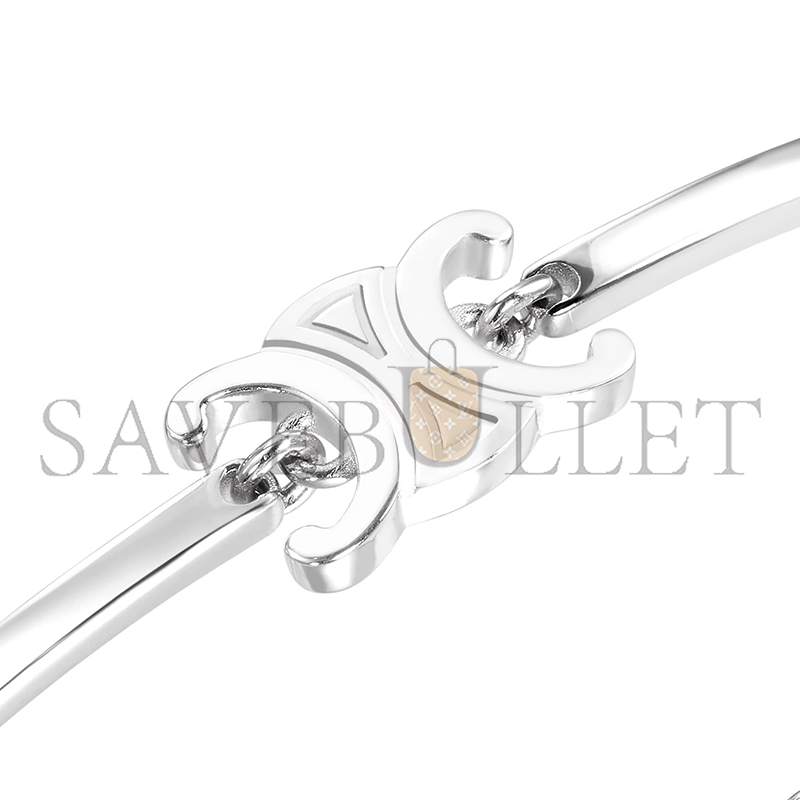 Ce1i*e triomphe articulated bracelet in brass with rhodium finish 46z676bra.36si