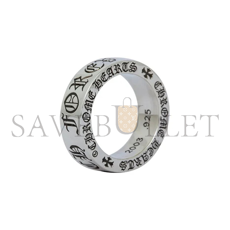 Ch*0me He**ts spacer forever silver ring