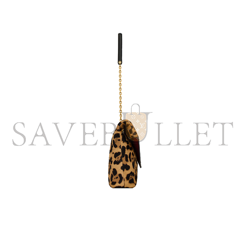 Y51 cassandre large pouch on chain in pony hair leather 853610aafqt2499 (29.5*18*5cm)