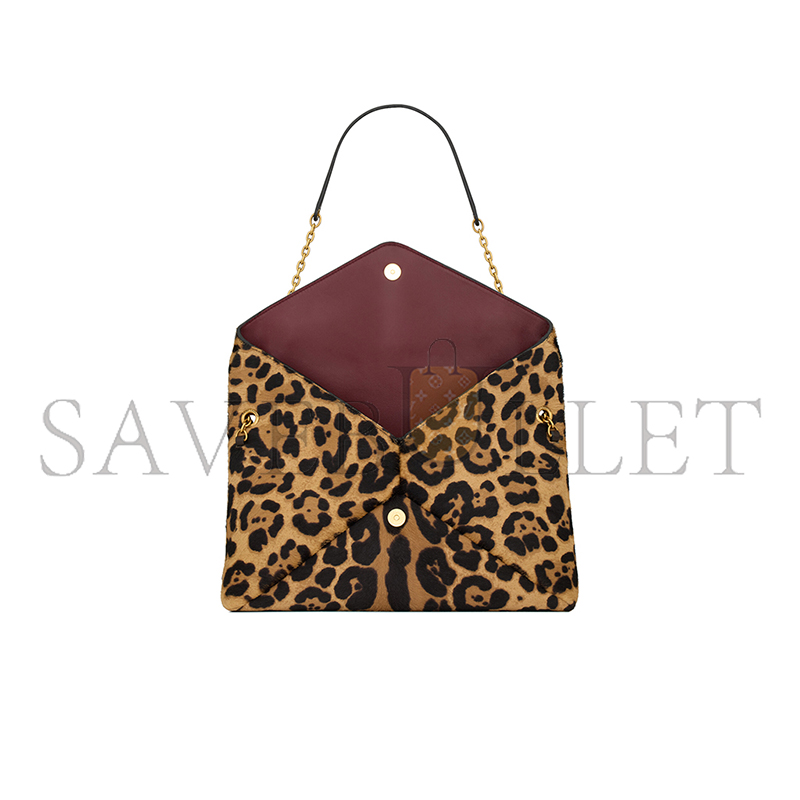 Y51 cassandre large pouch on chain in pony hair leather 853610aafqt2499 (29.5*18*5cm)