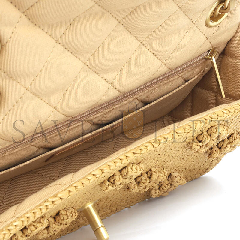 Ch**el seasonal raffia flap as4529 (22.5*13.5*7cm)