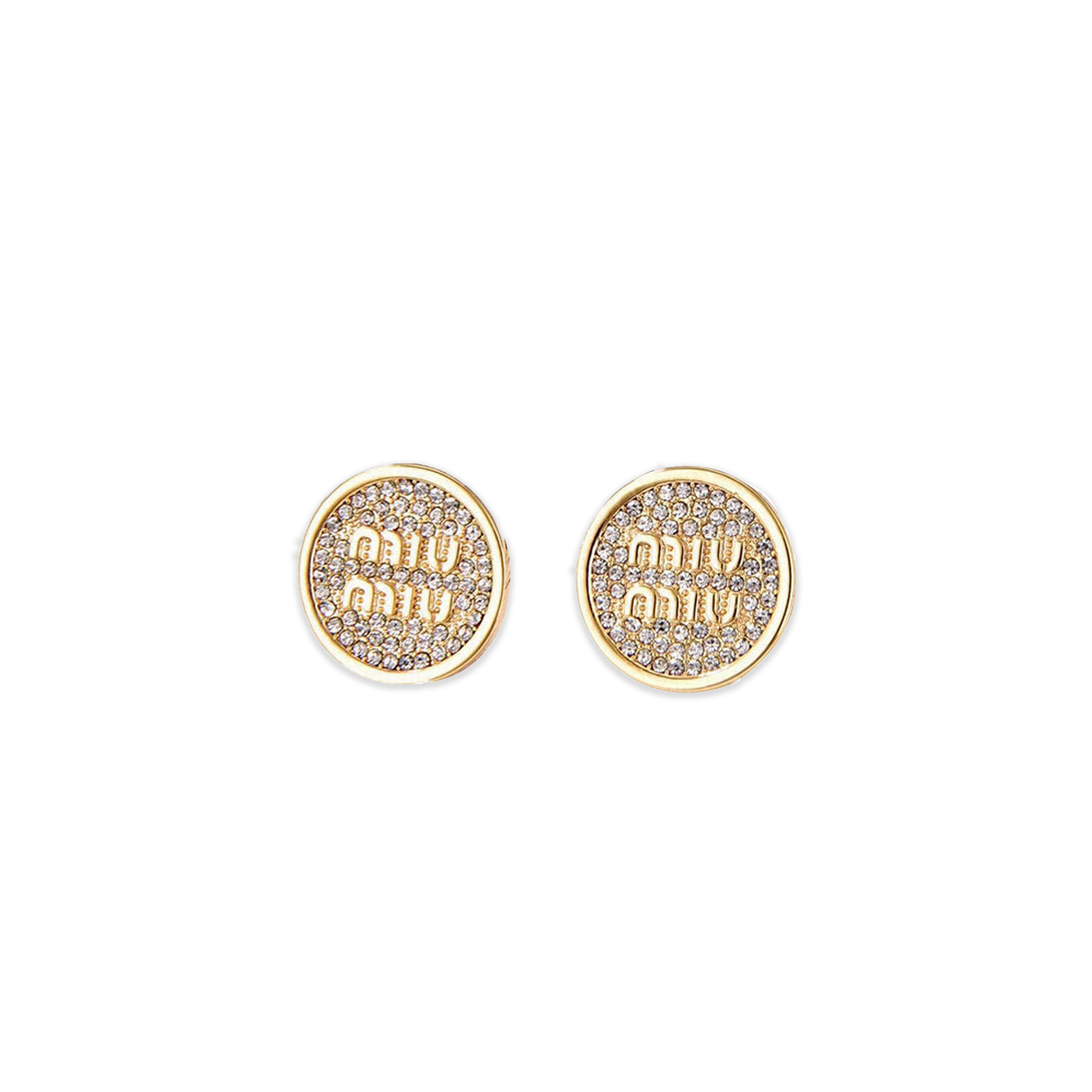 M1v M1v gold crystal round stud earrings 50zg560100