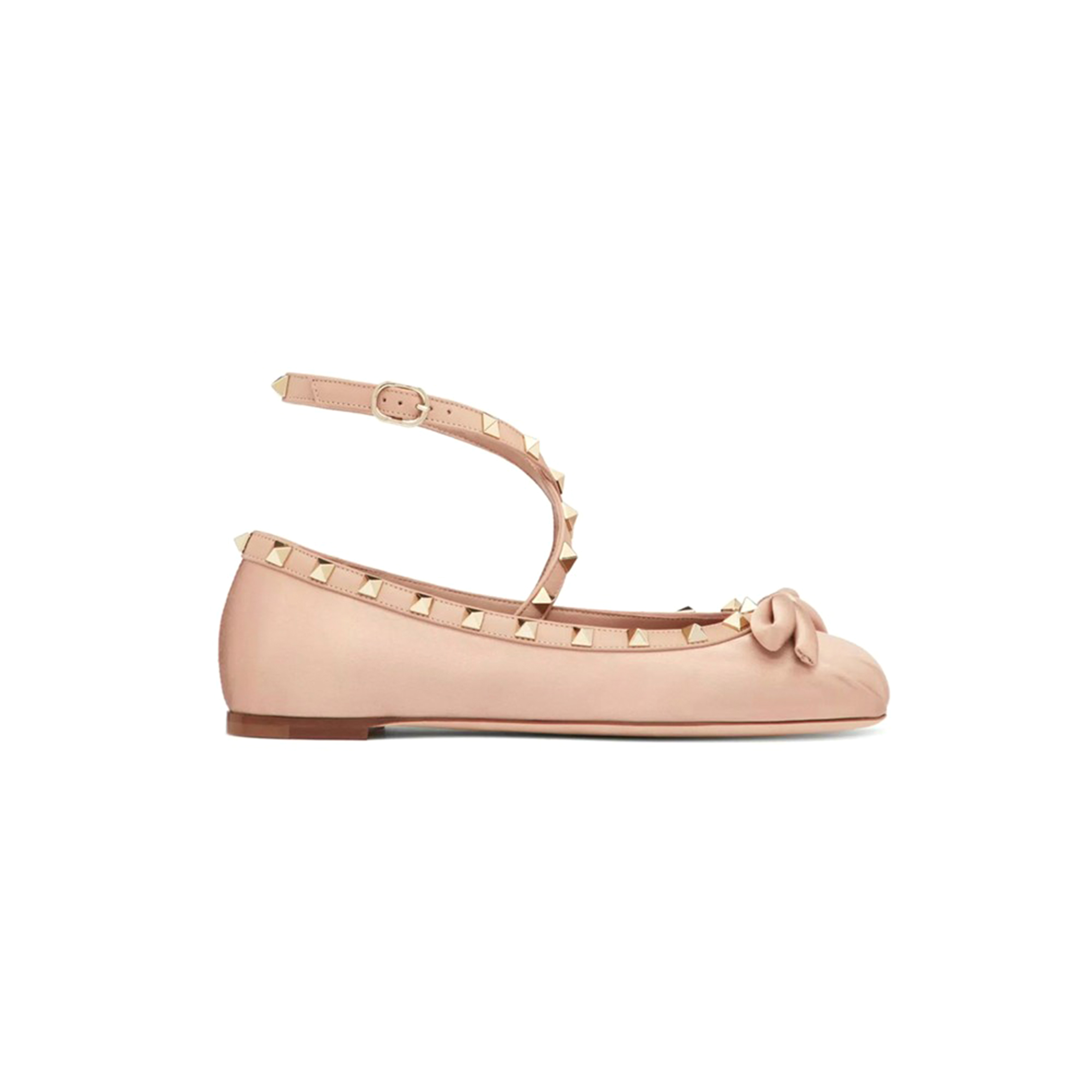 Va1e*ntin0 rockstud satin ballerina 4w2s0hb6swh_gf9