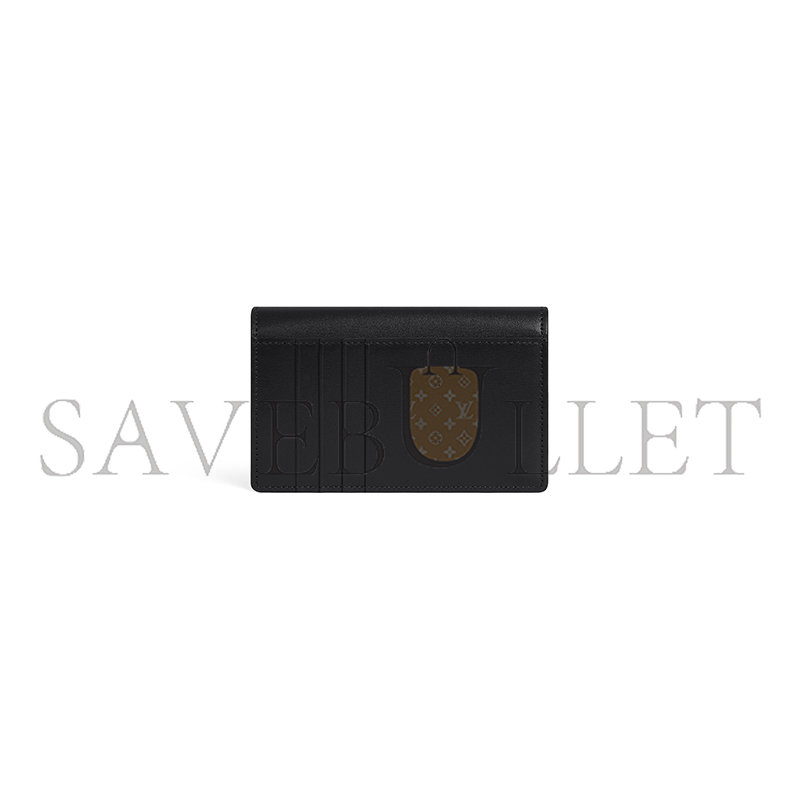 Ce1i*e long card holder with flap triomphe in shiny calfskin 10p073dpv.38no (13*8*1cm)