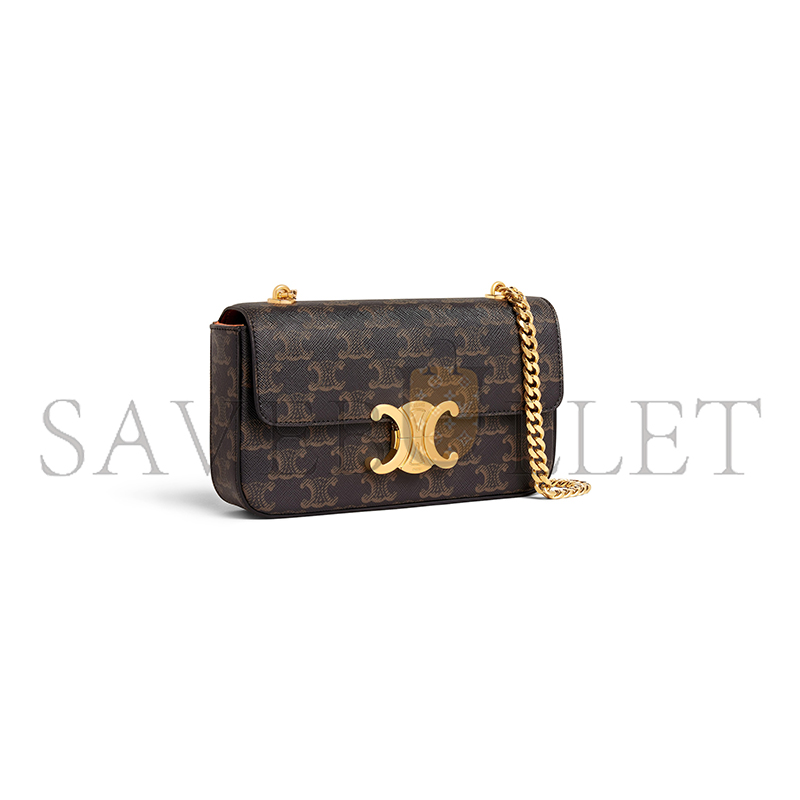 Ce**e chain shoulder bag claude in triomphe canvas 197992dqw.04lu (20.5*11.5*4cm)