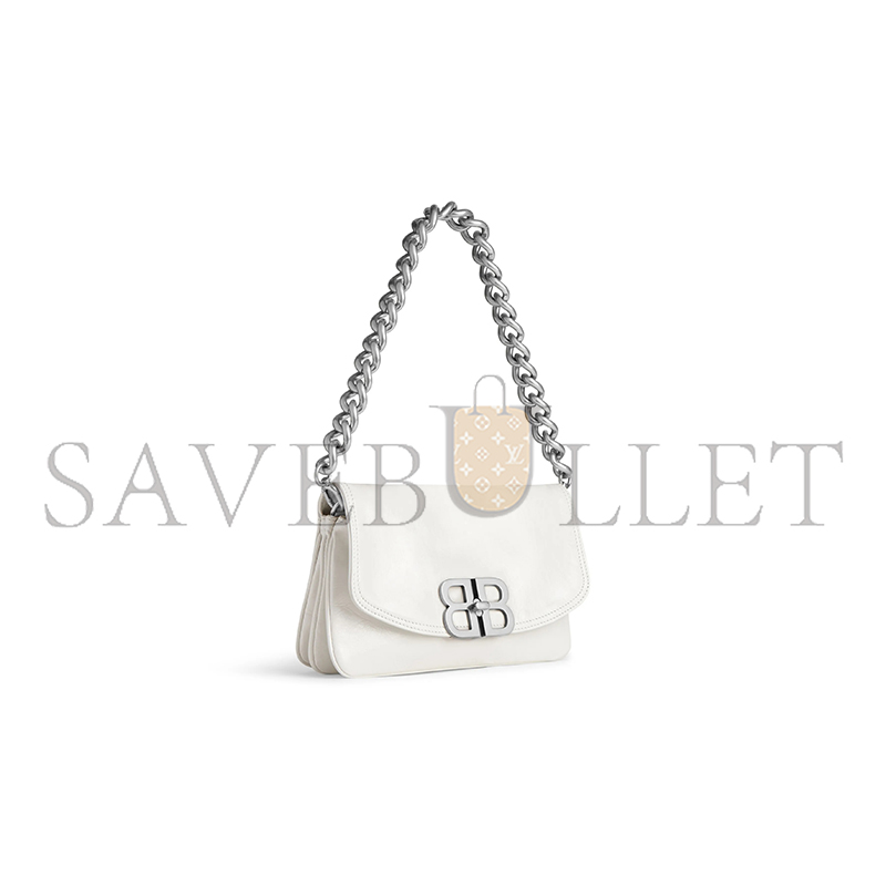 Ba1en*iaga small bb soft in white 7485982aaiy9001 (24*14cm)
