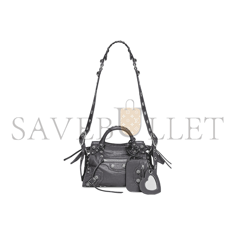 Ba1en*iaga small neo cagole city in grey 700940210b01404 (25.9*17.8*11.4cm)