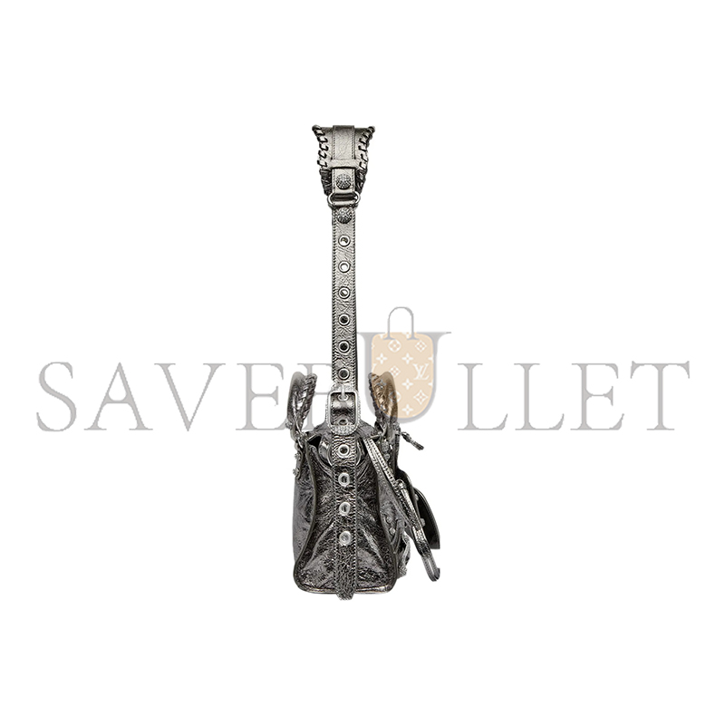 Ba1en*iaga small neo cagole city in silver 700940210bm8103 (25.9*17.8*11.4cm)