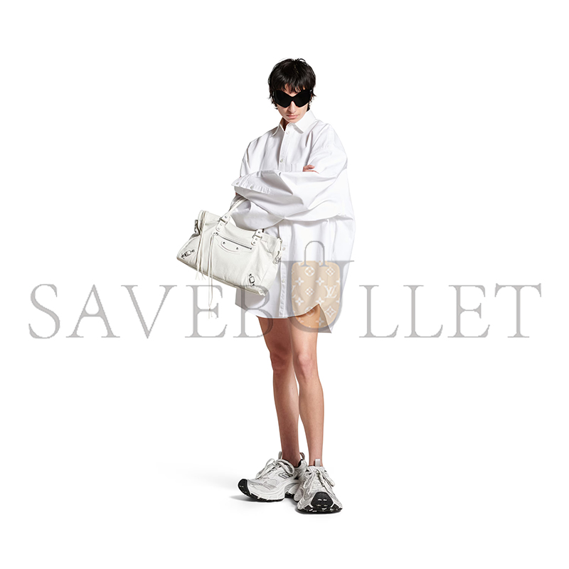 Ba*len*cia*ga le city bag medium in optic white 7977862aa9s9104 (37*23.4*14.9cm)