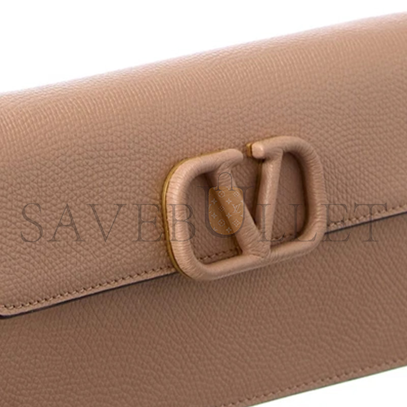 Va1e*ntin0 vsling grainy leather wallet on chain women